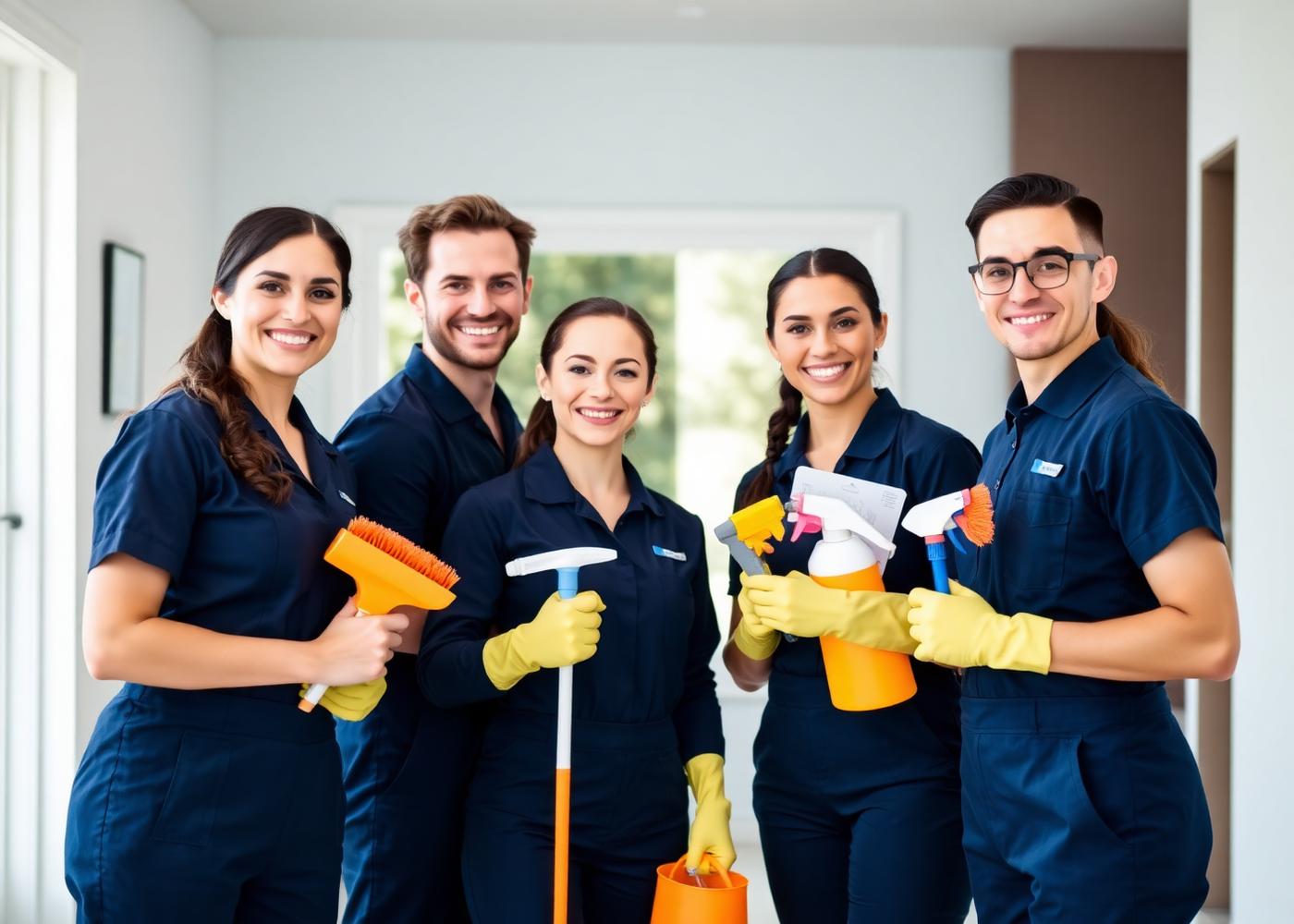 Professional cleaning team